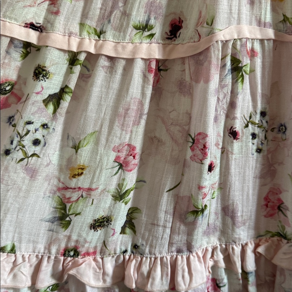 NWT Ivy City Co Pink Floral Smocked Roselyn Midi Dress XS - Picture 8 of 12